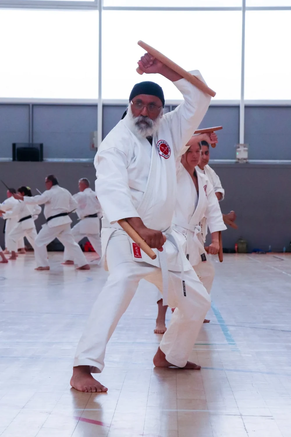 A practitioner working on Tonfa coordination and control